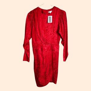 Ronny Kobo Red Silk Shanaya Mini Dress